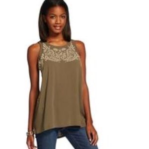 Knox Rose Hunter Green Embroidered Top